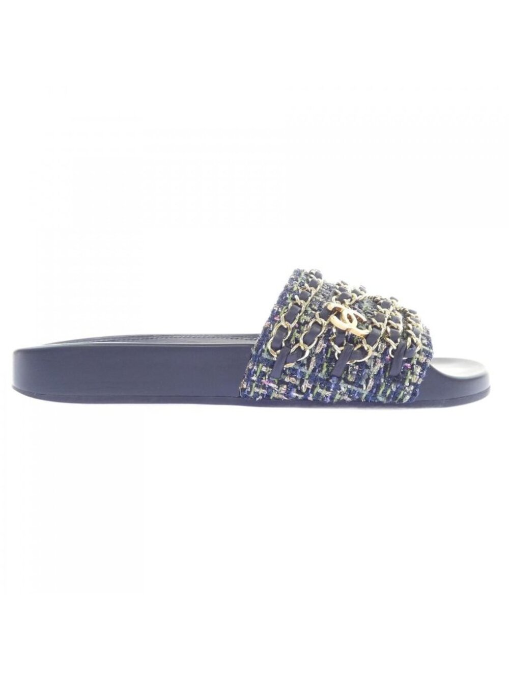 Chanel Sandals Navy